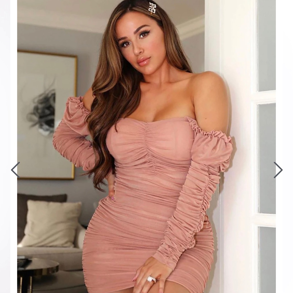 Ruched Mini - Nude